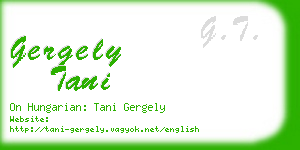 gergely tani business card